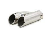 Unique Bargains Car Stainless Steel Exhaust Muffler Tail Y Pipe Dual Tip Pipe for Skoda Octavia
