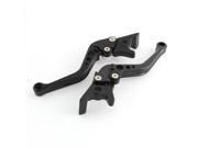 Unique Bargains Unique Bargains Pair Black Metal Adjustable Motorcycle Motorbike Brake Clutch Handle Levers