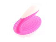 Unique Bargains Household Shoe Boot Clothes Cleaning Scrubbing Brush Fuchsia White