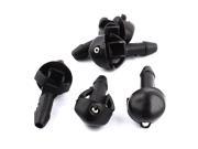 Car Windshield Glass Cleaning Water Spray Injector Washer Nozzle Black 5PCS