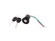 Unique Bargains Scooter Motorcycle Electric Bike 3 Wires Ignition Switch Lock w 2 Keys