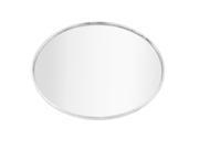 Car 3 Adhesive Round Shape Convex Rearview Blind Spot Mirror Silver Tone