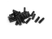 Unique Bargains 25 Pcs Black Plastic Toggle Clasp Stop Double Hole String Cylinder Cordlock