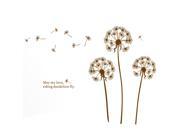 Unique Bargains Flying Dandelion Pattern Removable Wall Decal Sticker Decoration