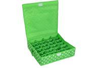 Household Dots Pattern 24 Compartments Storage Bag Packing Case Green