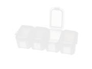 Plastic 4 Comparments Pill Medicine Box Storage Organizer Case Clear White