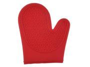 Camping BBQ Grilling Silicone Heat Resistant Glove Oven Mitt Single Red