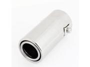 Unique Bargains 2 Inlet Dia Straight Exhaust Tip Rear Pipe Muffler Silver Tone for Car