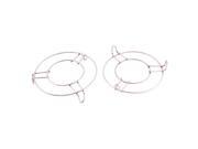 Home Stainless Steel Round Steaming Rack Stand 5 Inch x 1 Inch 2 Pcs