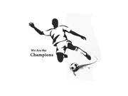 Boy Bedroom Decor Football Player Silhouette Pattern Wall Decal Sticker Mural