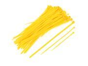 Unique Bargains Plastic Self Locking Packaging Cable Wire Zip Ties Fastener Yellow 100 Pieces