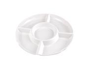 Party Table Plastic 5 Sections Fruits Divided Platter White 13 Dia