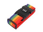 Unique Bargains Adjustable Travel Luggage Password Lock Nylon Belt Strap Band Multicolor