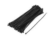 Unique Bargains 240 PCS Nylon Strip Zip Tie Wire Cable Fastener Off Black 3mm x 198mm