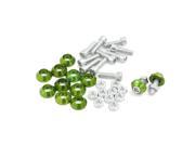 12 Pcs Green Cone Style License Number Plate Bolt Screw 6mm Thread Dia for Car