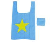 Folding Recycle Yellow Star Opaque Green Shopping Bag Blue