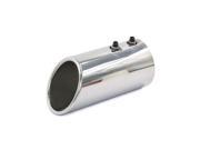 Unique Bargains Universal 74mm Inlet Stainless Steel Exhaust Muffler Silencer for Car Vehicle