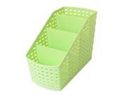 Unique Bargains Desktop Sundries Classification Plastic 4 Slots Storage Case Basket Box Green