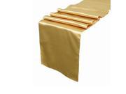 12 x 108 Satin Table Runner Wedding Party Venue Decorations Gold Tone