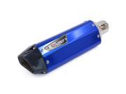 Universal 48mm Carbon Fiber Print Outlet Motorcycle Exhaust Pipe Muffler Blue