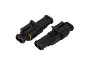 2 Set Waterproof Electrical Wire 2 Way Connector Plug for Car Motorcycle HID