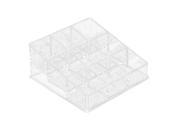 Home Acrylic Square Shaped 9 Slots Jewelry Makeup Storage Box Organizer Clear