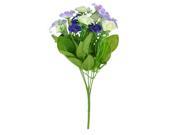 Fabric Flower Artificial Fake Bouquet Wedding Home Garden Decor Light Purple