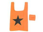 Home Folding Recycle Black Star Shopping Bag Orange