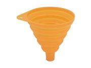 Silicone Collapsible Foldable Filter Funnel Hopper Kitchen Tool Orange