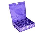 Household Dots Pattern 12 Compartments Storage Bag Packing Case Purple