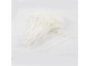 90 Pcs White Cable Fasten Tie 95mm x 2mm for Computer Wiring