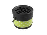 Unique Bargains Portable Metal Dot Bucket Ashtray Blk Green for Smoker