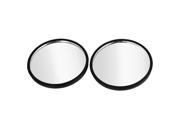 2 Pcs Self Adhesive Round Car Rear View Blind Spot Mirrors 2.0 Dia Black