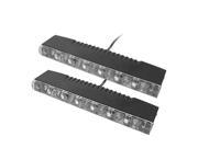 Unique Bargains 2 x Car 6 LED Fog Day Running Light DRL Lamp Day Driving Daylight