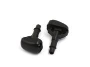 2pcs Black Dual Hole Water Spray Washer Nozzle for Windshield Window Cleaning