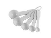 Restaurant Family Kitchenware Plastic Salt Sugar Measuring Spoons Set White