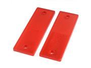 Car Auto Rectangle Safety Brake Reflector Caution Warning Plate Red 2PCS