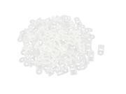 Plastic Cable Tie Saddle Type Mount Base Wire Holder Off White 100Pcs