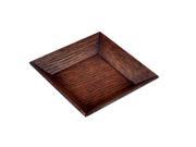 Kitchen Wood Square Shaped Appetizer Pickle Dish Plate Container Brown