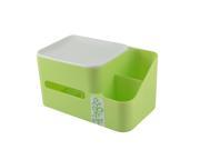 Home Office Bar Plastic Cube Paper Tissue Box Holder Container Green