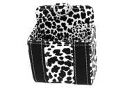 Leopard Print Car Storage Pouch Bag Store Phone Charge Box Holder Pocket Black