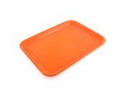 Unique Bargains Plastic Rectangle Shaped Food Cake Serving Tray Orange 15 Length