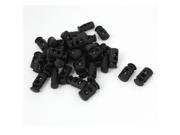 Unique Bargains Black Plastic 5mm Dia Spring Clamps Backpack Cord Locks Toggles Fastener 40pcs