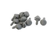 10 Pcs Double Holes Windshield Glass Water Spray Washer Nozzle Gray for Car