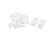 Plastic Side Release Clasp Buckles White 11mm Webbing Strap Band 10pcs