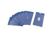 Unique Bargains 10pcs Blue Plastic Vertical Name Badge ID Holder for Office Worker