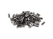 Unique Bargains 100 Pcs Gray Spring Loaded 5mm Dia Dual Holes Cord Locks Stoppers Toggles