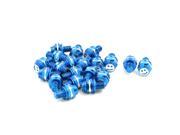 Car Motorcycle Smiling Face Print License Number Plate Screw Decor Blue 20 Pcs