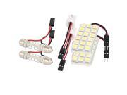 White 18 SMD 5050 LED Panel Light Car Interior Map Dome Door Trunk Lamp 2pcs