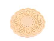 Pink Silicone Lace Doily Coasters Drink Tea Cup Mat 10cm Dia